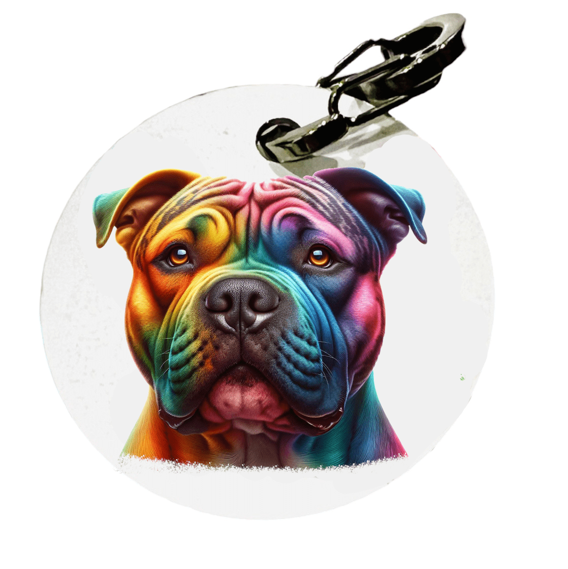 L'atelier du Fourmilier médaille Petite / Colorfull1 Médaille Personnalisée - American Bully