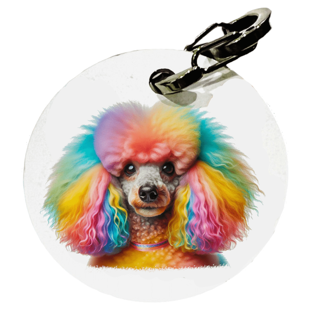 L'atelier du Fourmilier médaille Petite / Colorfull1 Médaille personnalisée pour Caniche – L'Atelier du Fourmilier