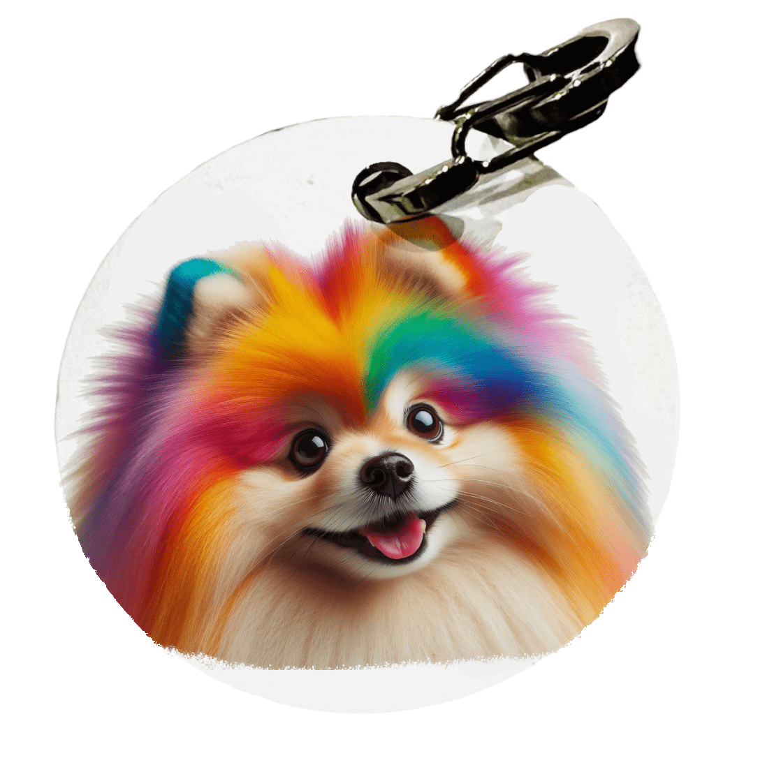 L'atelier du Fourmilier médaille Petite / Colorfull1 Médaille personnalisée pour Spitz – L'Atelier du Fourmilier