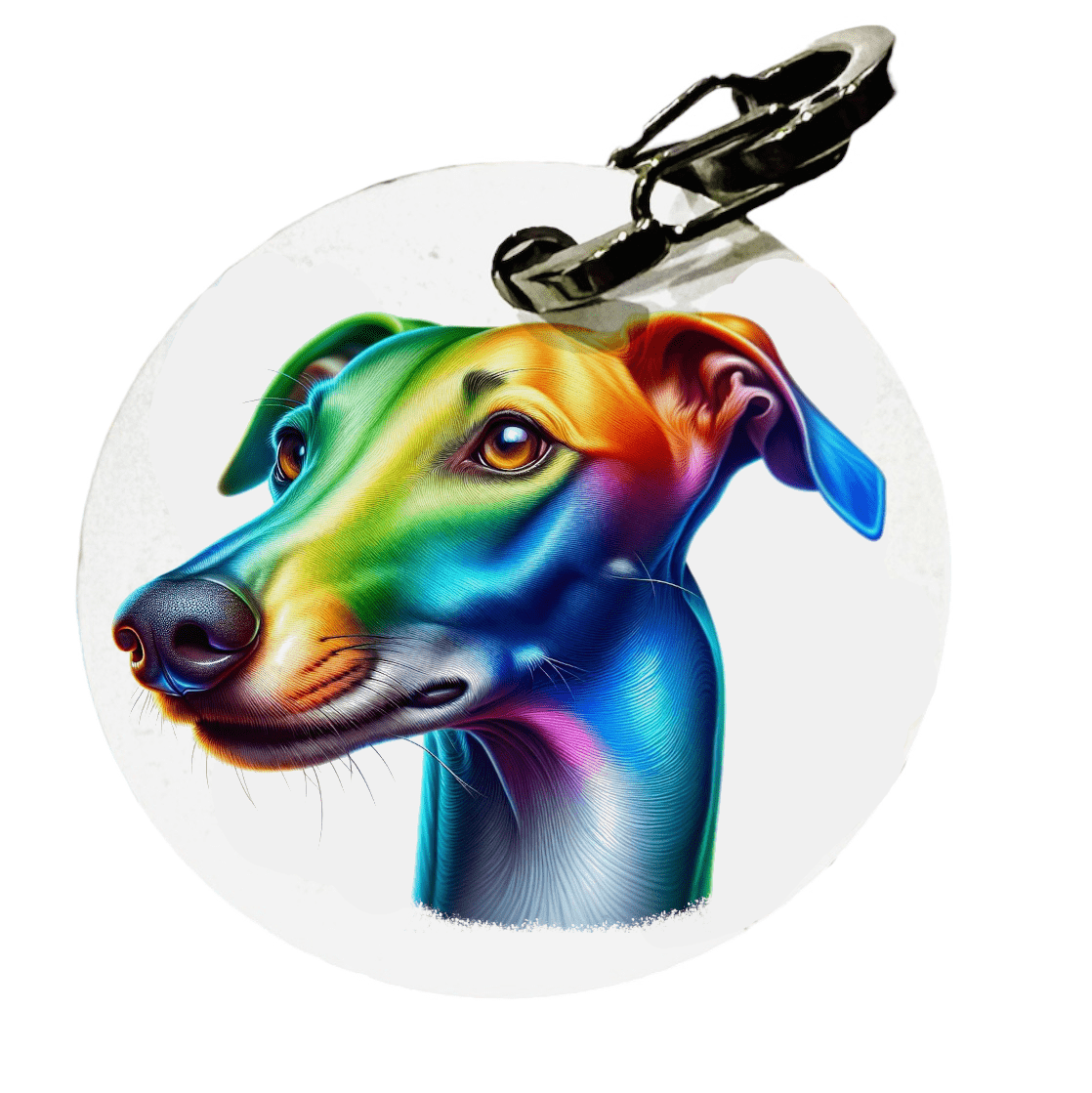 L'atelier du Fourmilier médaille Petite / Colorfull1 Médaille personnalisée pour Whippet – Fabriquée en France