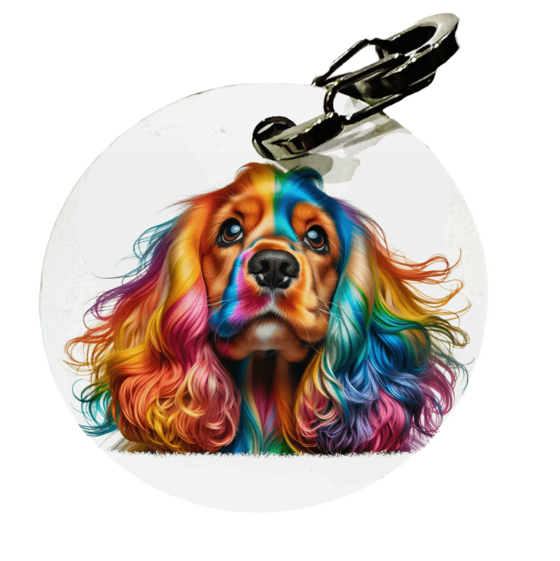 L'atelier du Fourmilier médaille Petite / colorfull2 Médaille Cocker personnalisée – L'Atelier du Fourmilier
