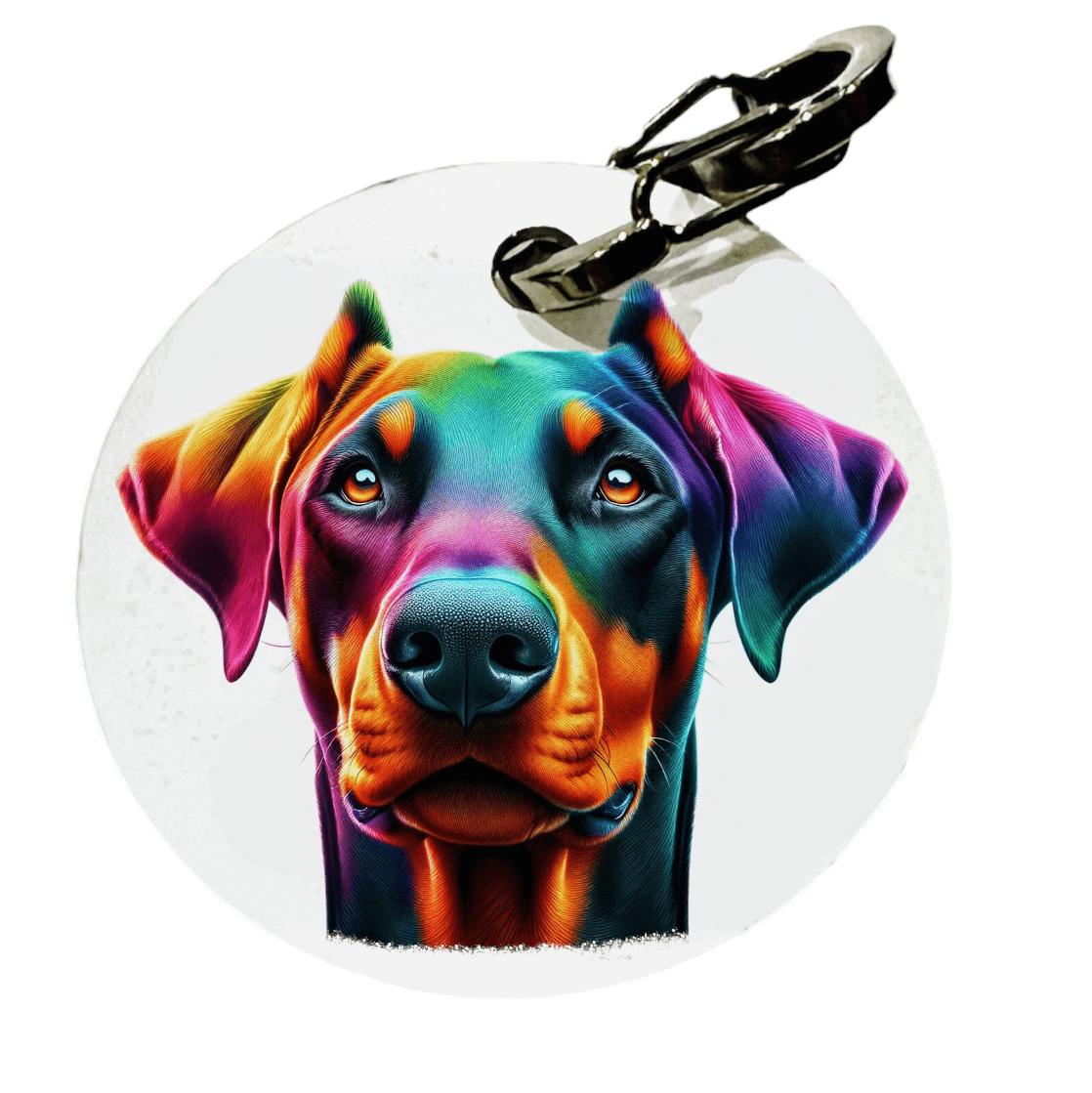 L'atelier du Fourmilier médaille Petite / colorfull2 Médaille Dobermann personnalisée – 2 tailles – L'Atelier du Fourmilier