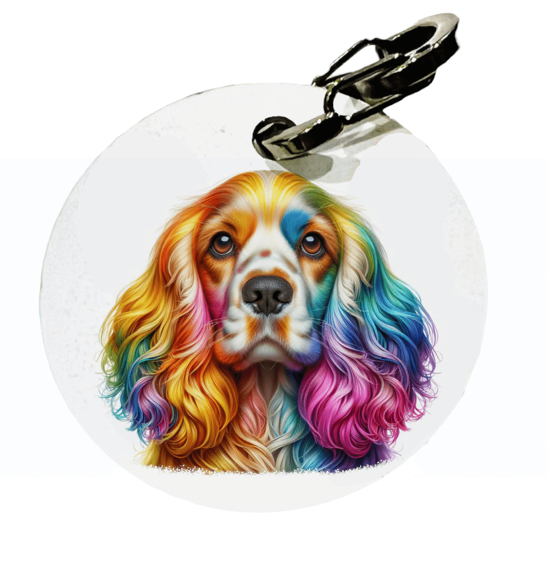 L'atelier du Fourmilier médaille Petite / colorfull3 Médaille Cocker personnalisée – L'Atelier du Fourmilier