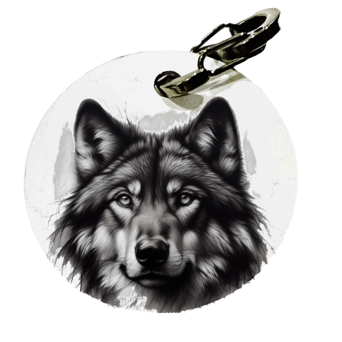 L'atelier du Fourmilier médaille Petite / Fusain Médaille Chien-Loup personnalisée – L'Atelier du Fourmilier