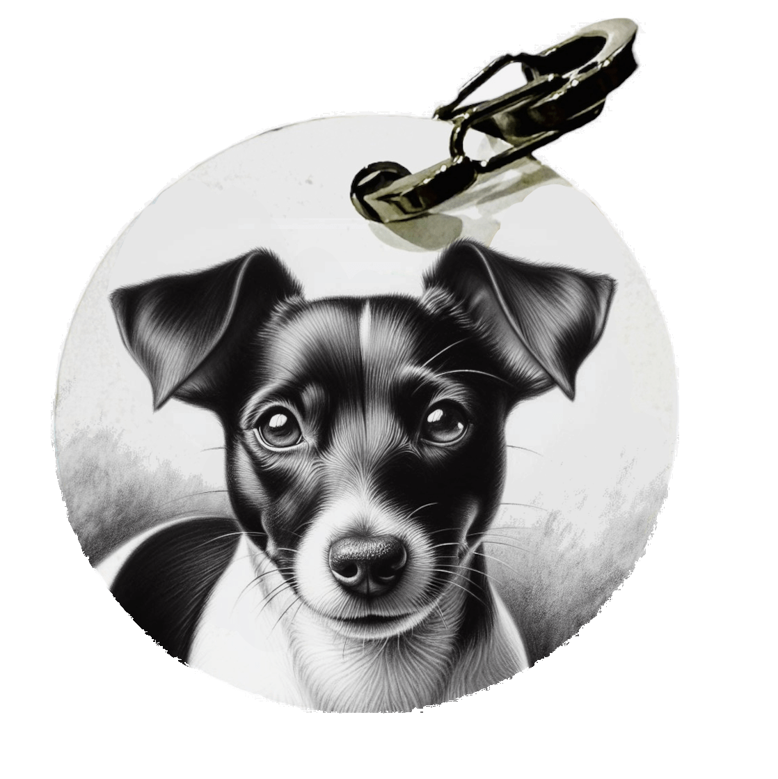L'atelier du Fourmilier médaille Petite / Fusain Médaille personnalisée Jack Russell – L'Atelier du Fourmilier