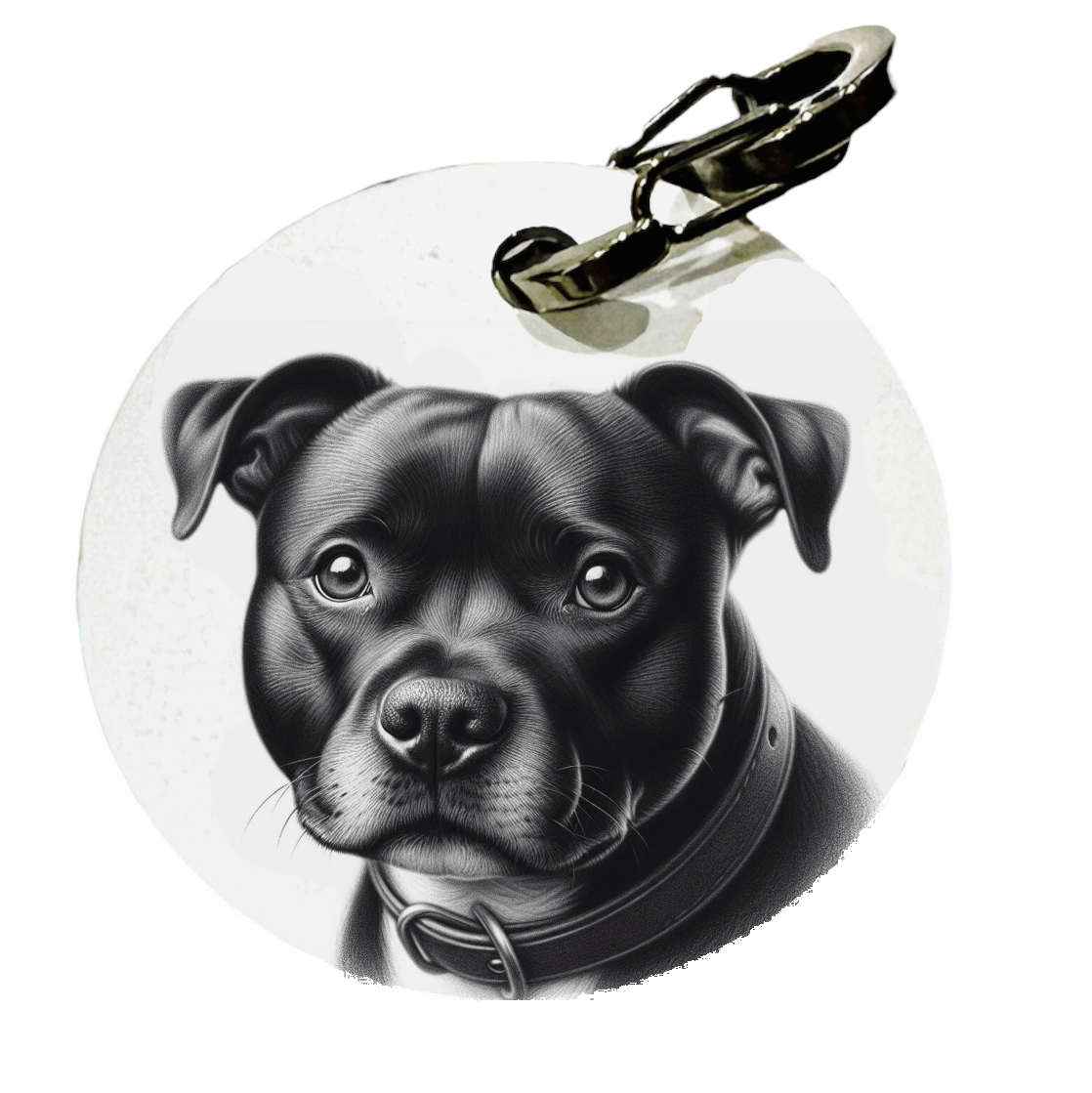 L'atelier du Fourmilier médaille Petite / Fusain Médaille personnalisée pour American Staff