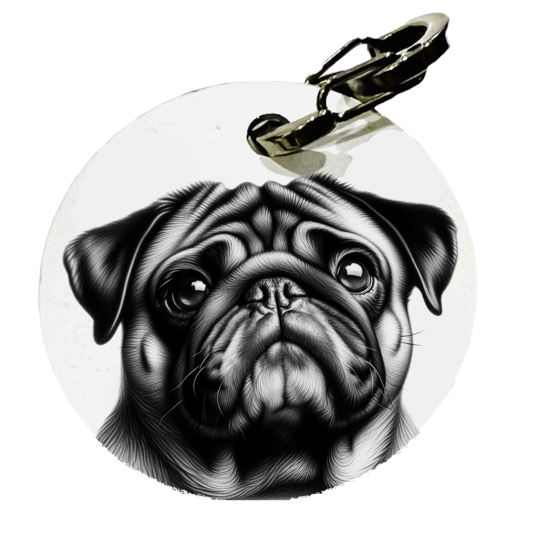 L'atelier du Fourmilier médaille Petite / Fusain Médaille personnalisée pour Carlin