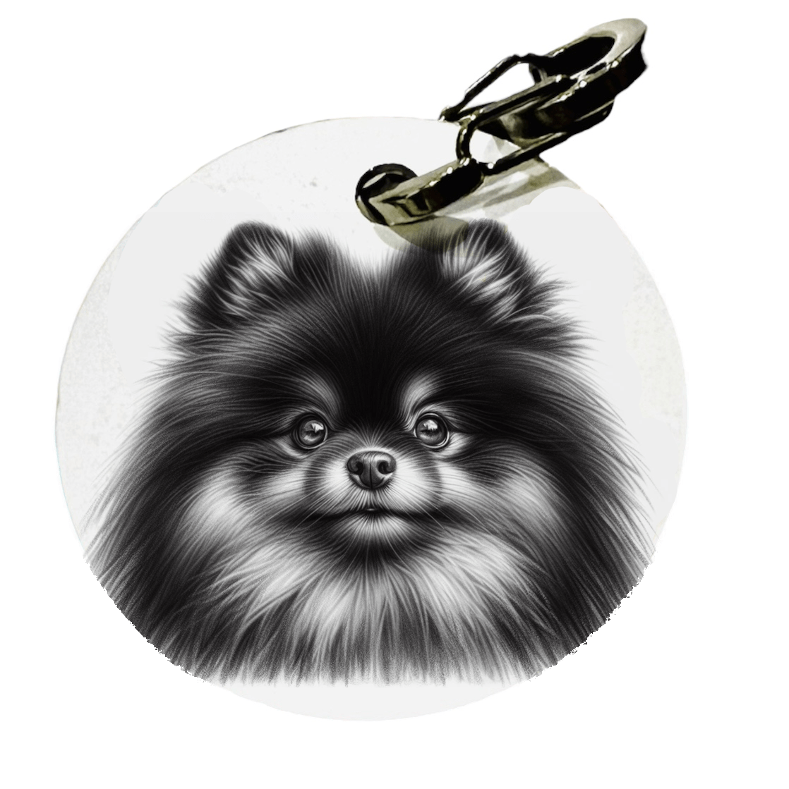 L'atelier du Fourmilier médaille Petite / Fusain Médaille personnalisée pour Spitz – L'Atelier du Fourmilier