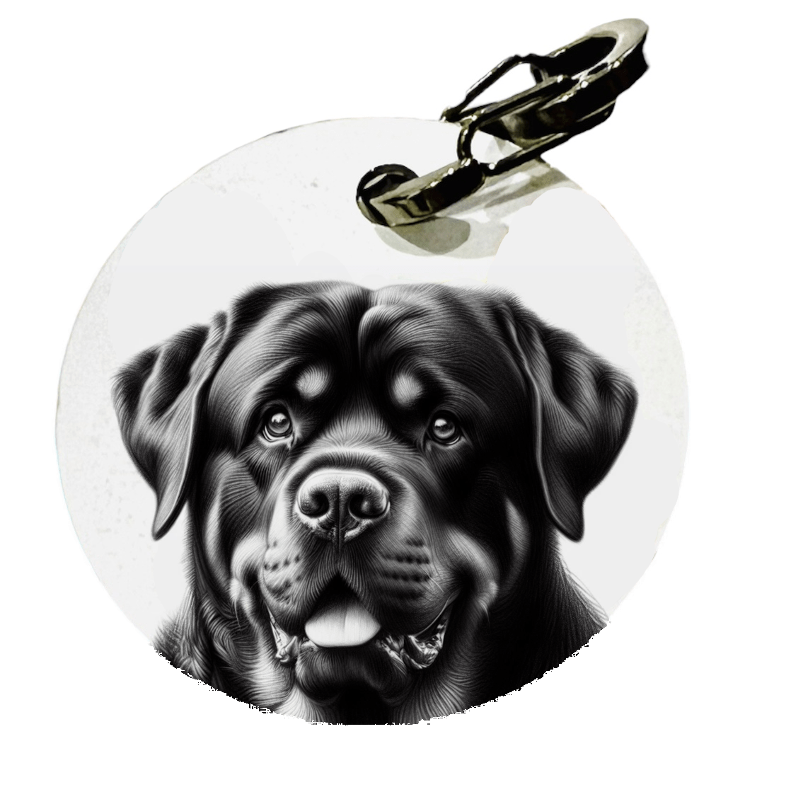 L'atelier du Fourmilier médaille Petite / Fusain Médaille personnalisée Rottweiler – L'Atelier du Fourmilier