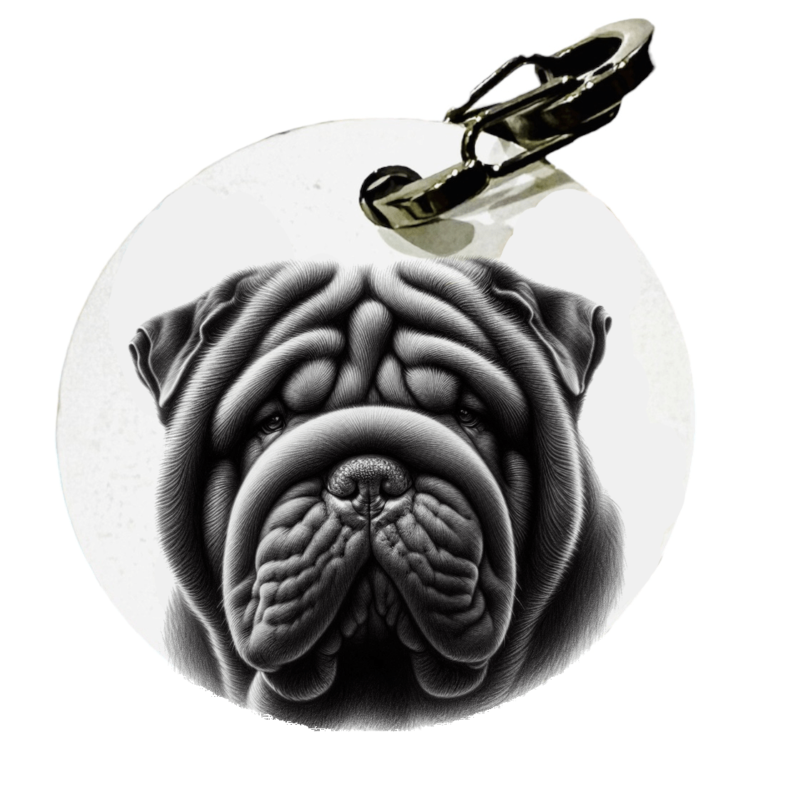 L'atelier du Fourmilier médaille Petite / Fusain Médaille personnalisée Sharpeï – L'Atelier du Fourmilier
