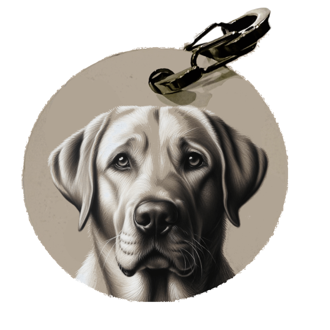 L'atelier du Fourmilier médaille Petite / Fusain Offrez à votre Labrador une médaille unique, fabriquée en France