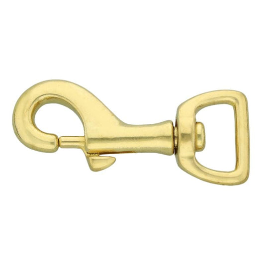 Atelier du Fourmilier Mousqueton Mousqueton doré 20 mm en laiton – 73 mm – charge de rupture 188 kg