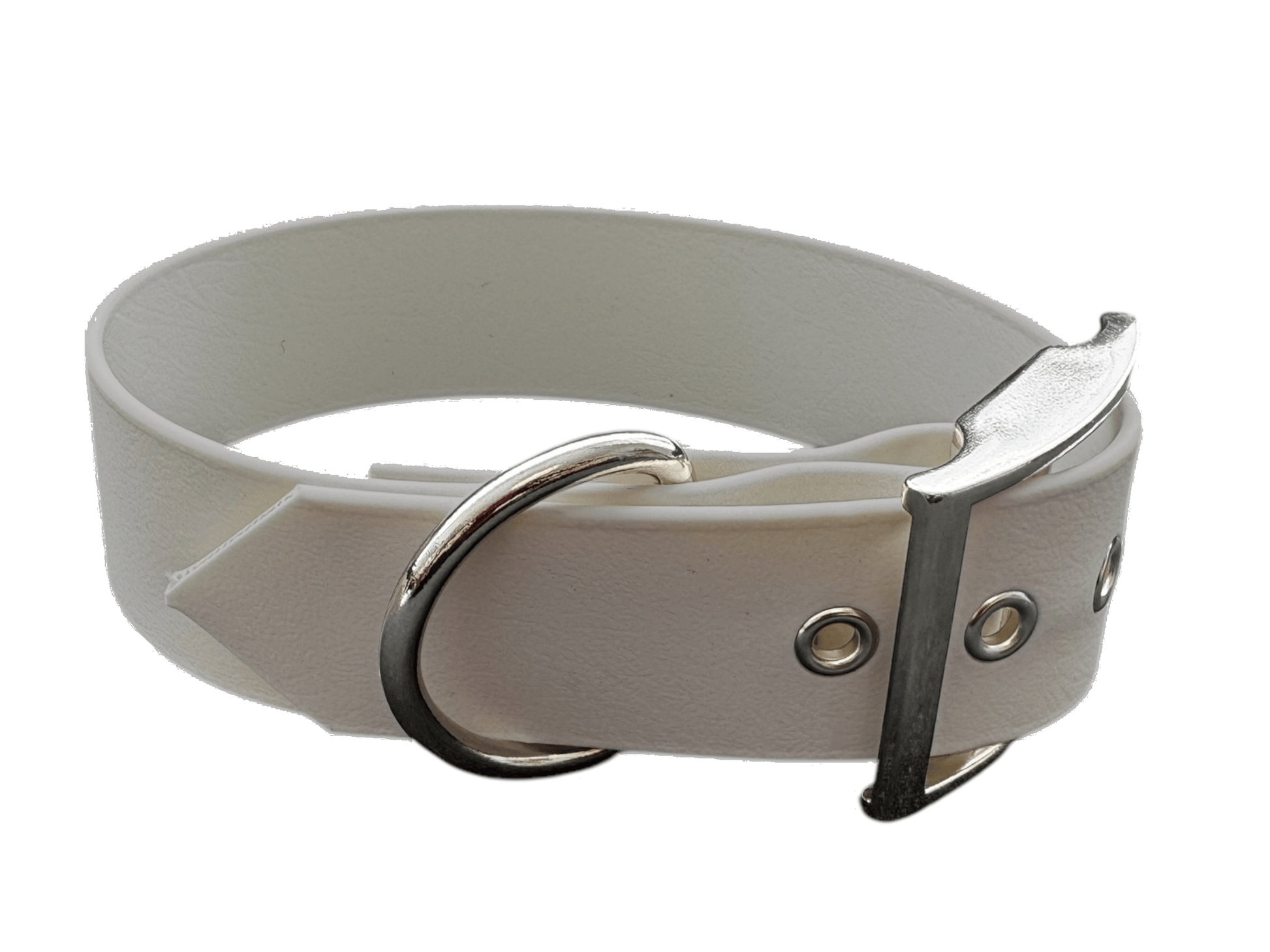 L'atelier du Fourmilier Promo Collier pour chien en BioThane® 38 mm – Silver 💎