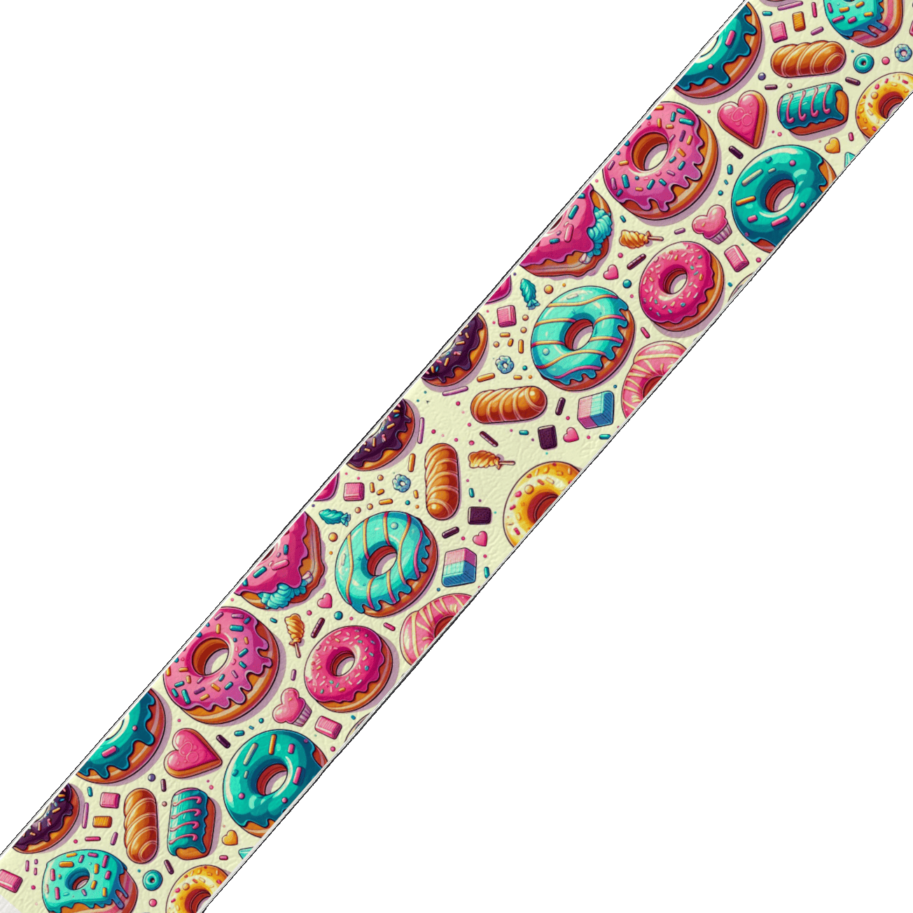 L'atelier du Fourmilier Promo Collier pour chien en BioThane® imprimé 38 mm – Motif Donuts Colorés 🍩