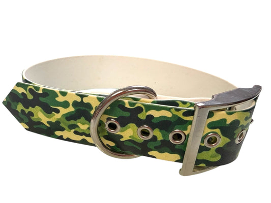 L'atelier du Fourmilier Promo L Collier BioThane® imprimé camouflage – 38 mm