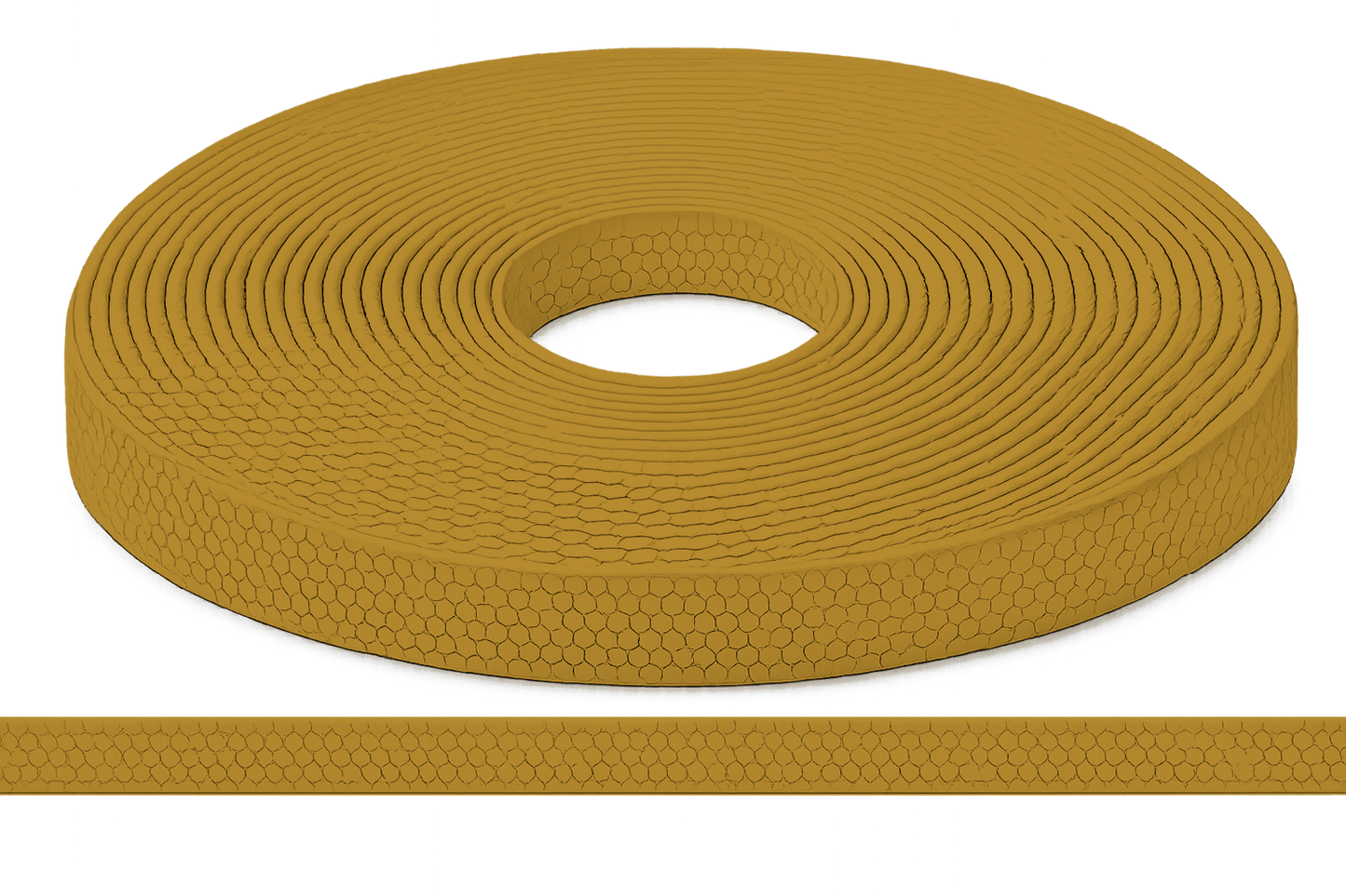 L'atelier du Fourmilier Sangle Hexa au mètre 20mm / Hexa Doré Sangle HEXA au mètre – Imperméable, résistante et souple – 20, 25 et 38 mm