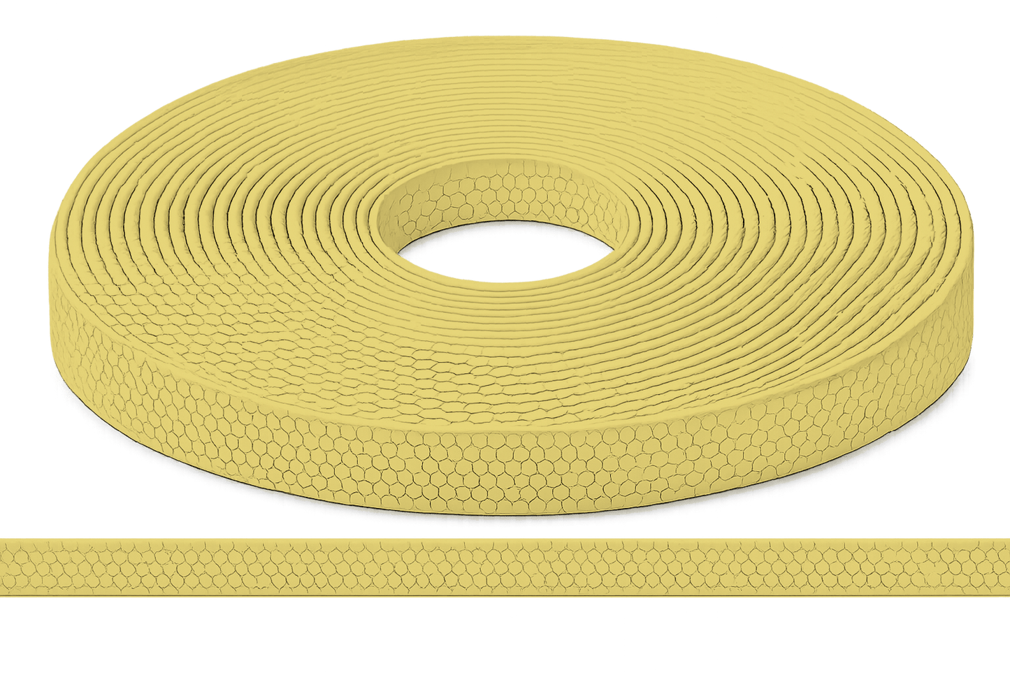 L'atelier du Fourmilier Sangle Hexa au mètre 20mm / Hexa Jaune pastel Sangle HEXA au mètre – Imperméable, résistante et souple – 20, 25 et 38 mm