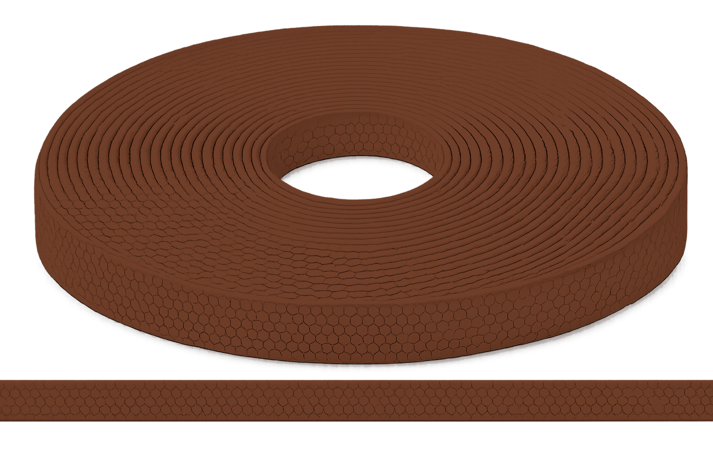 L'atelier du Fourmilier Sangle Hexa au mètre 20mm / Hexa Marron foncé Sangle HEXA au mètre – Imperméable, résistante et souple – 20, 25 et 38 mm