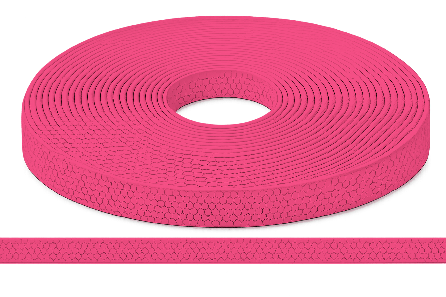 L'atelier du Fourmilier Sangle Hexa au mètre 20mm / Hexa Rose fluo Sangle HEXA au mètre – Imperméable, résistante et souple – 20, 25 et 38 mm