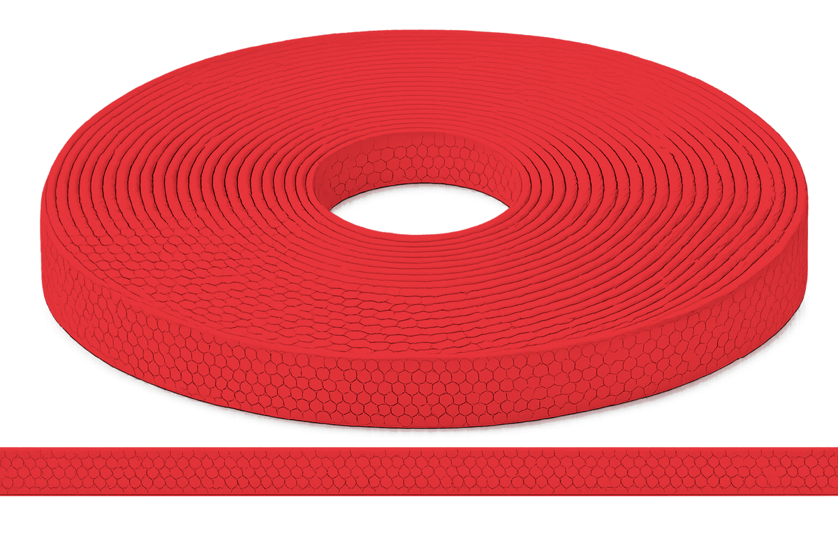 L'atelier du Fourmilier Sangle Hexa au mètre 20mm / Hexa Rouge bonbon Sangle HEXA au mètre – Imperméable, résistante et souple – 20, 25 et 38 mm