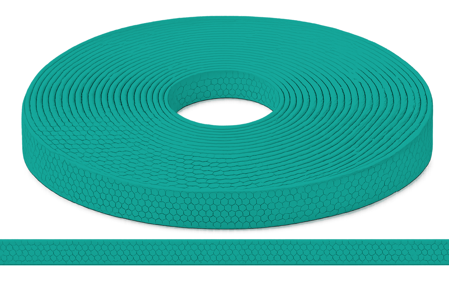 L'atelier du Fourmilier Sangle Hexa au mètre 20mm / Hexa Vert caraïbes Sangle HEXA au mètre – Imperméable, résistante et souple – 20, 25 et 38 mm