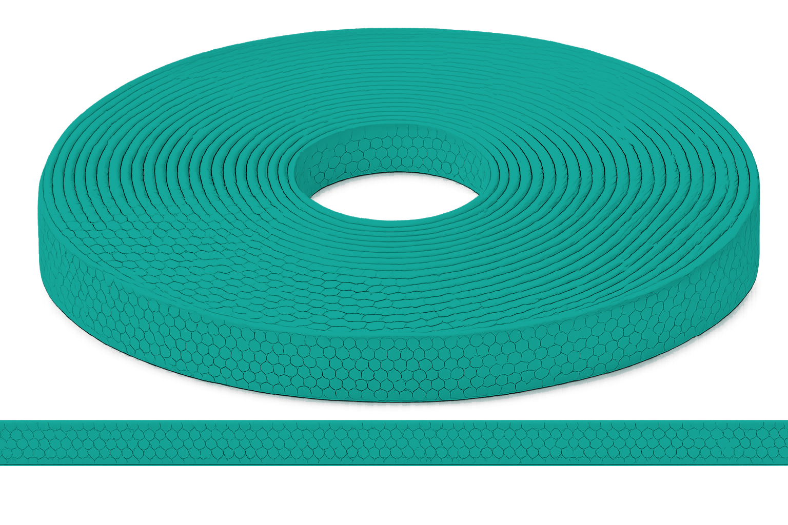 L'atelier du Fourmilier Sangle Hexa au mètre 20mm / Hexa Vert caraïbes Sangle HEXA au mètre – Imperméable, résistante et souple – 20, 25 et 38 mm