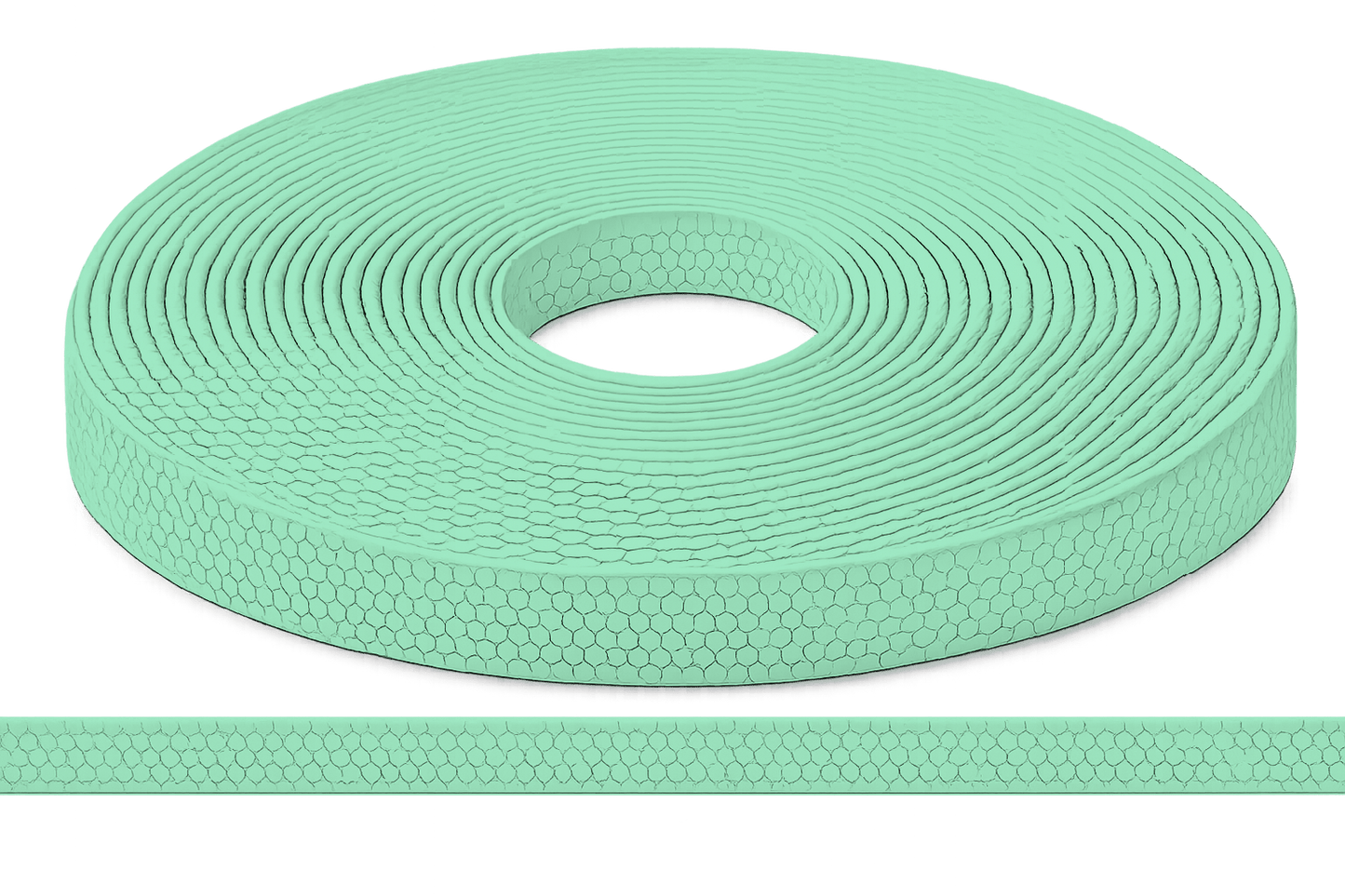 L'atelier du Fourmilier Sangle Hexa au mètre 20mm / Hexa Vert caraïbes Sangle HEXA au mètre – Imperméable, résistante et souple – 20, 25 et 38 mm