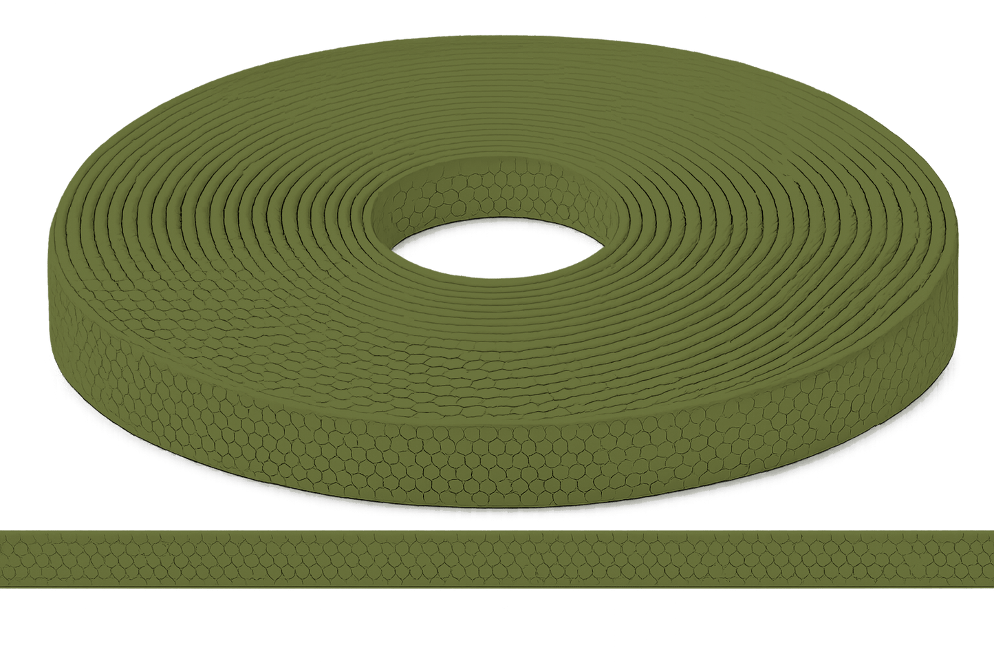 L'atelier du Fourmilier Sangle Hexa au mètre 20mm / Hexa Vert olive Sangle HEXA au mètre – Imperméable, résistante et souple – 20, 25 et 38 mm