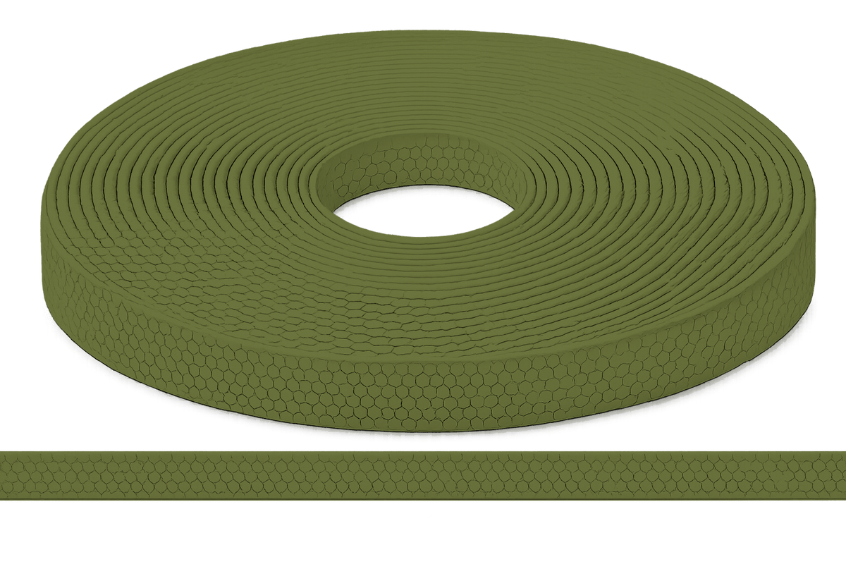 L'atelier du Fourmilier Sangle Hexa au mètre 20mm / Hexa Vert olive Sangle HEXA au mètre – Imperméable, résistante et souple – 20, 25 et 38 mm