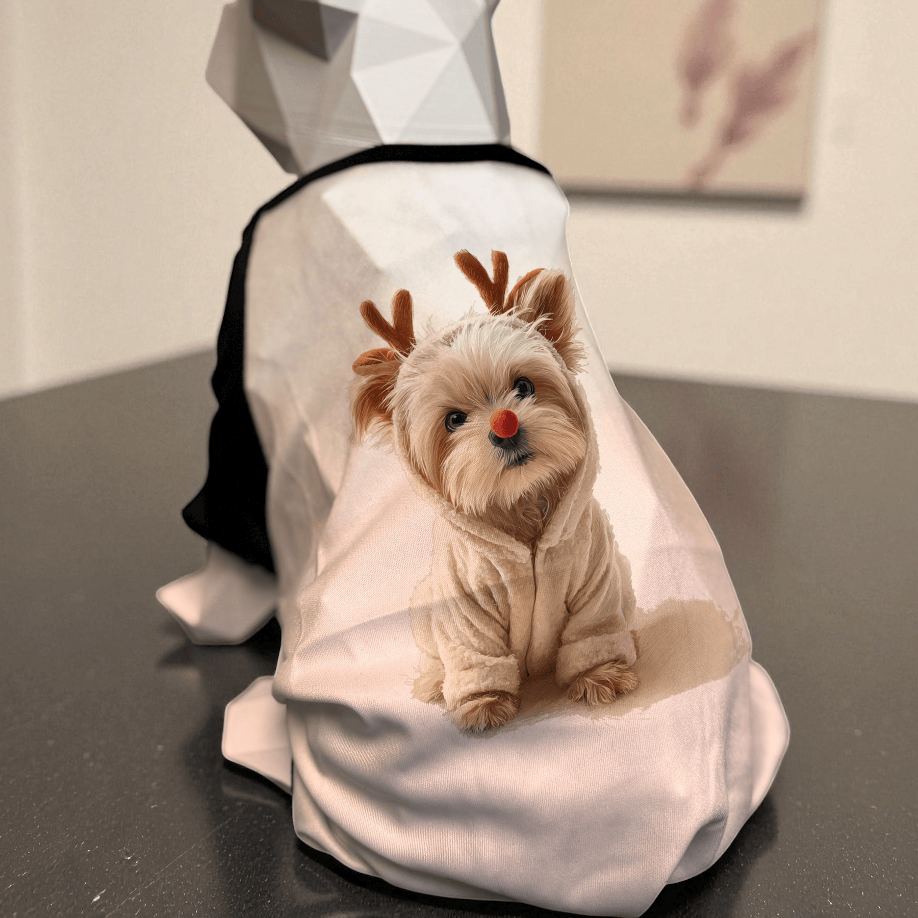 Atelier du Fourmilier tee-shirt T-shirt de Noël pour chien – Motif Renne Adorable