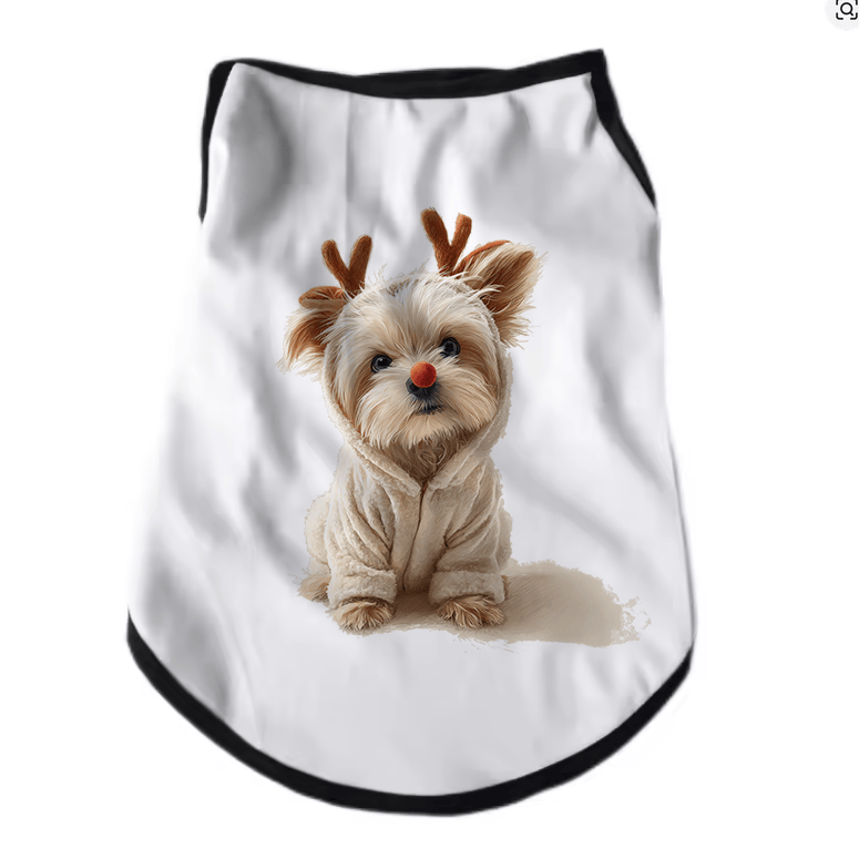 Atelier du Fourmilier tee-shirt T-shirt de Noël pour chien – Motif Renne Adorable
