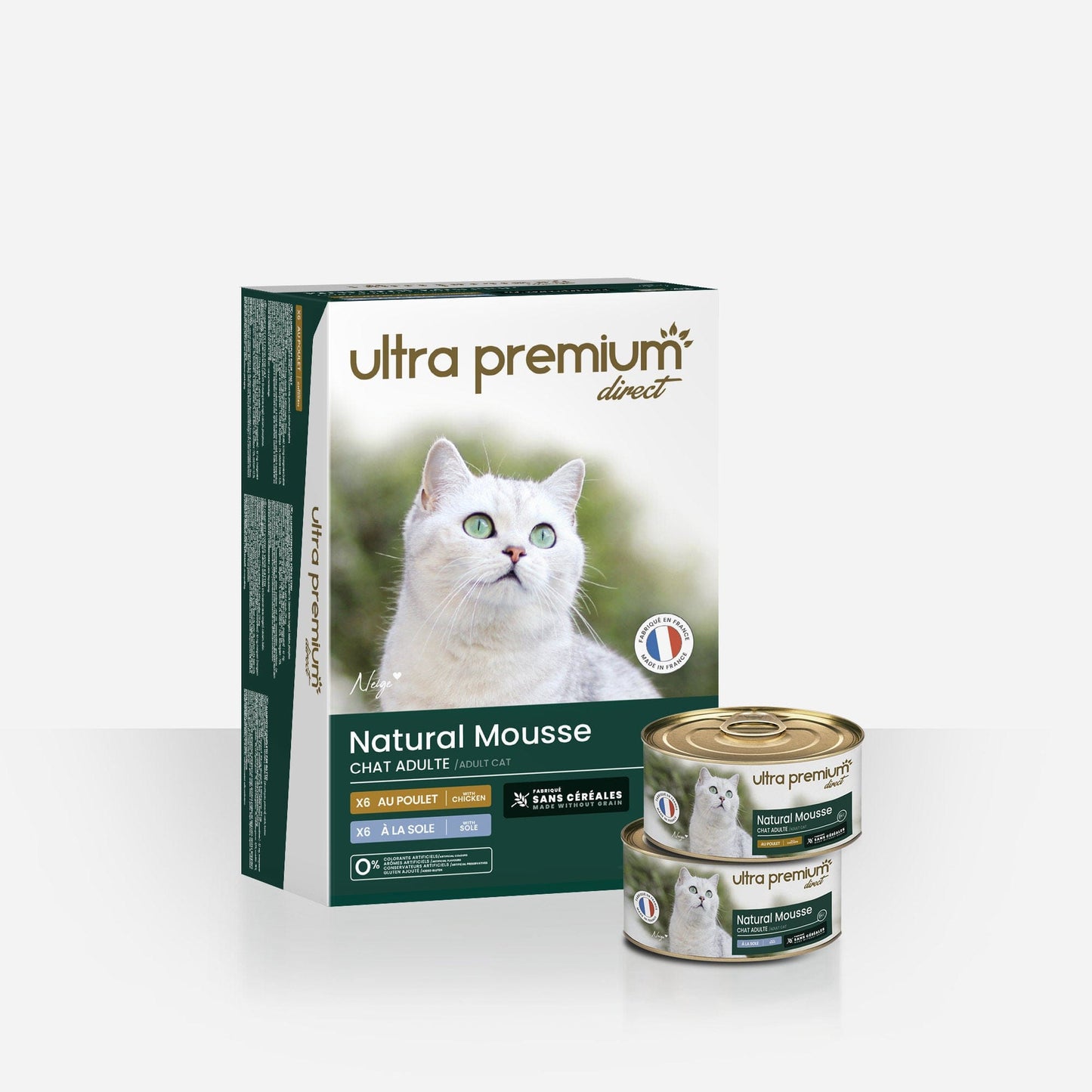 Ultrapremium Ultrapremium Boîtes de Mousse pour Chat Sans Céréales – Natural mousse sole / poulet