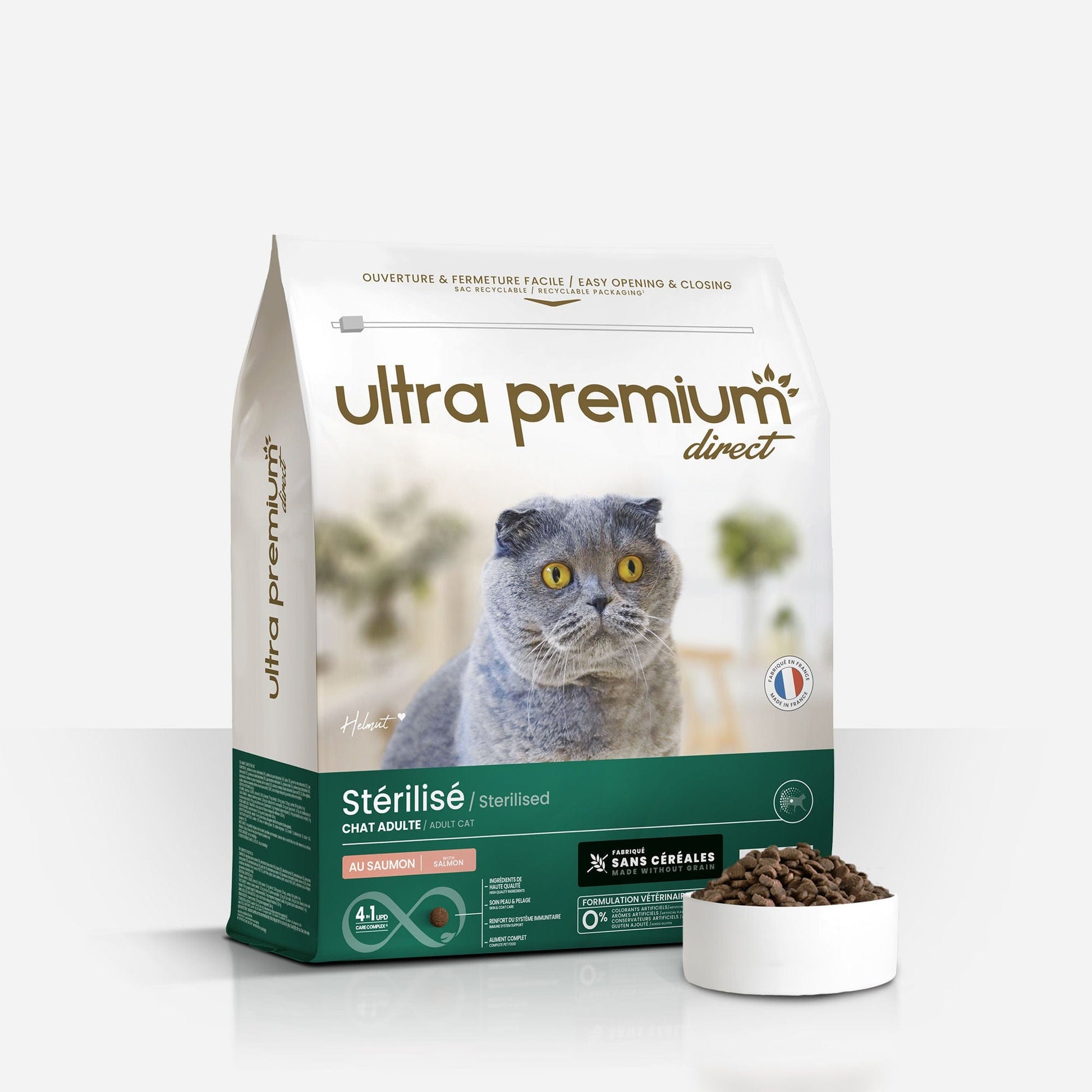 Ultrapremium Ultrapremium Croquettes Chat Saumon - Sans Céréales - Pour Chat Stérilisé
