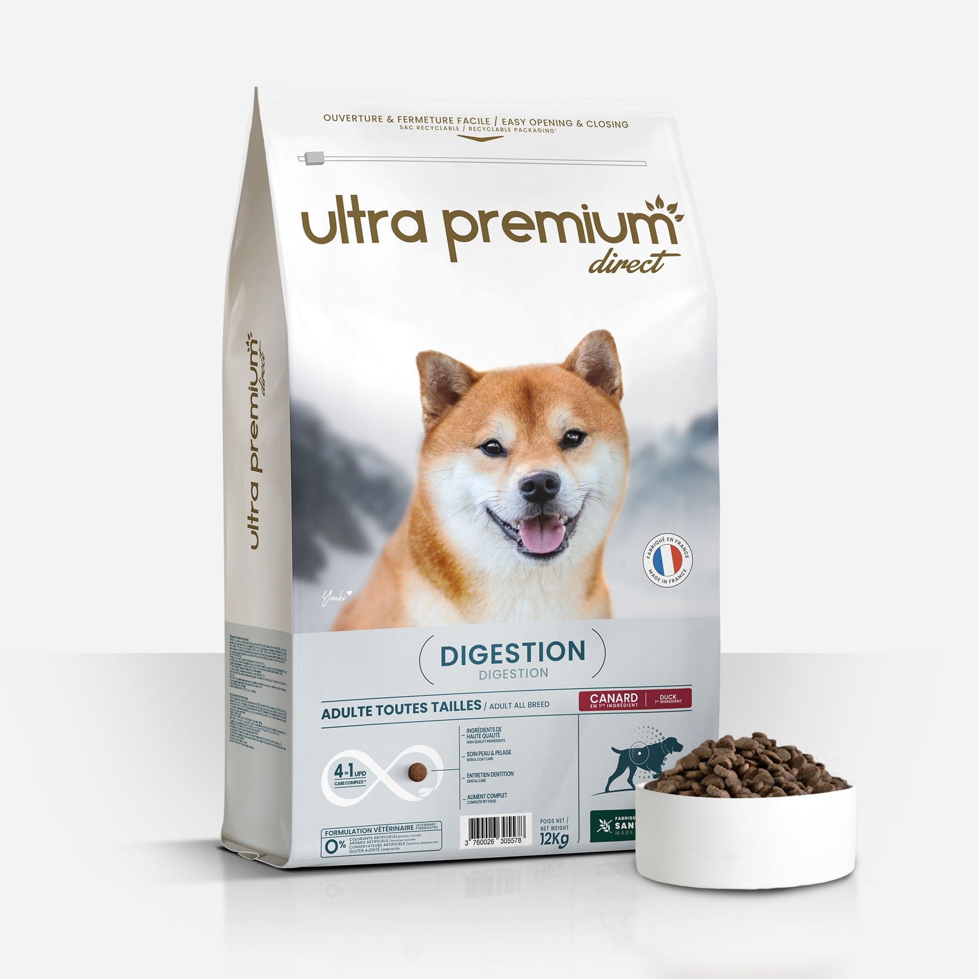 Ultrapremium Ultrapremium Croquettes digestion chien toutes tailles au canard - Care
