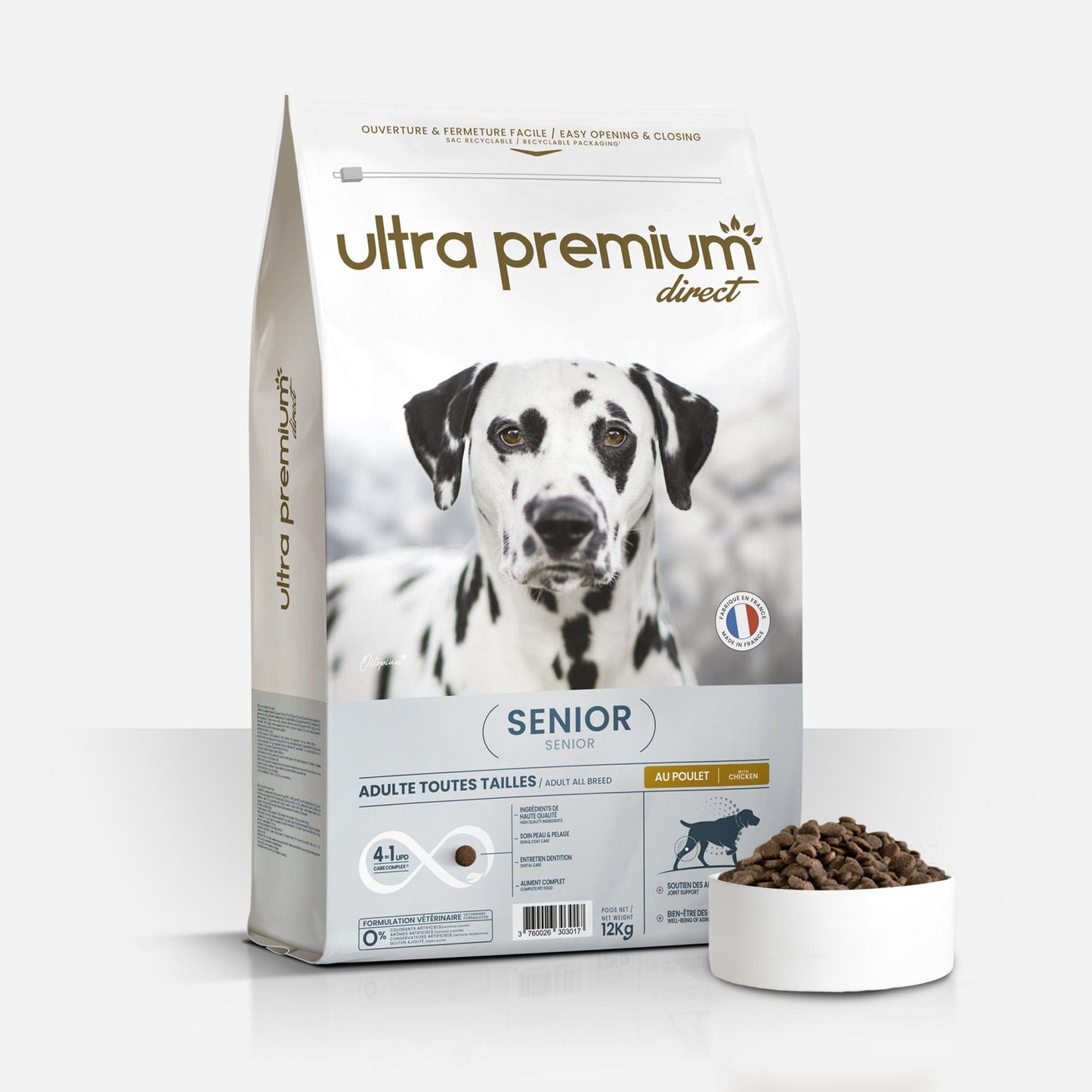 Ultrapremium Ultrapremium Croquettes pour Chien Senior +7ans de toutes tailles au poulet - Care