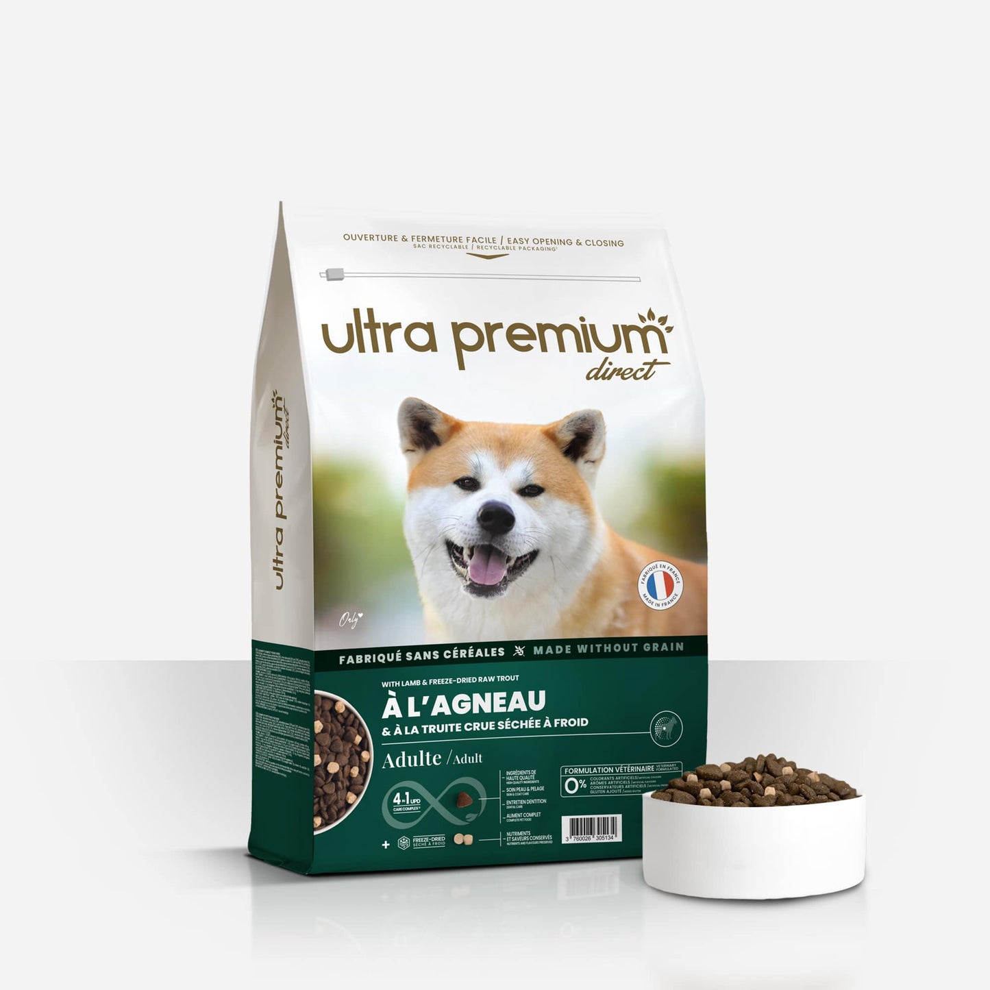 Ultrapremium Ultrapremium Croquettes Sans Céréales - Agneau & Truite crue