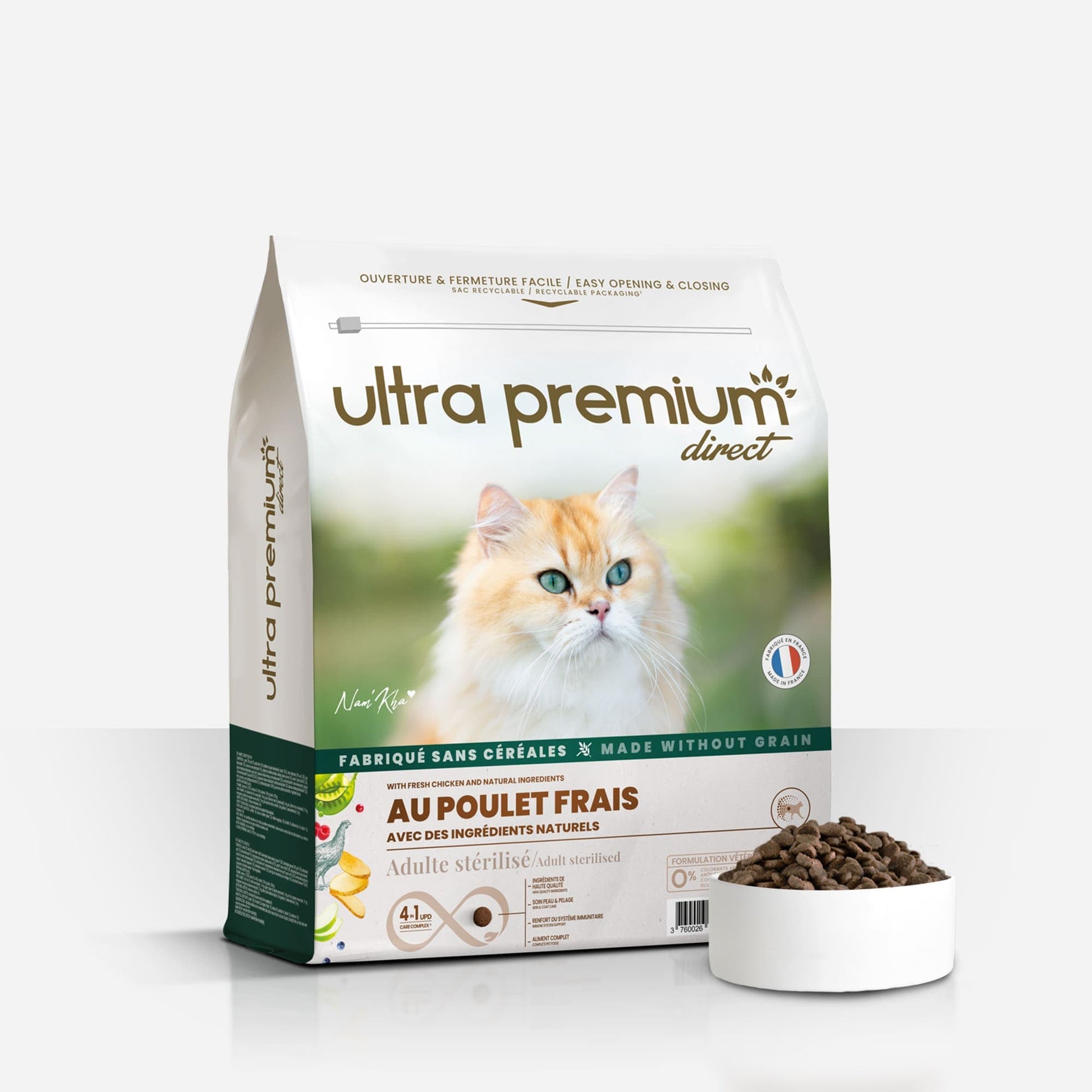 Ultrapremium Ultrapremium Croquettes sans céréales au poulet frais pour chat stérilisé