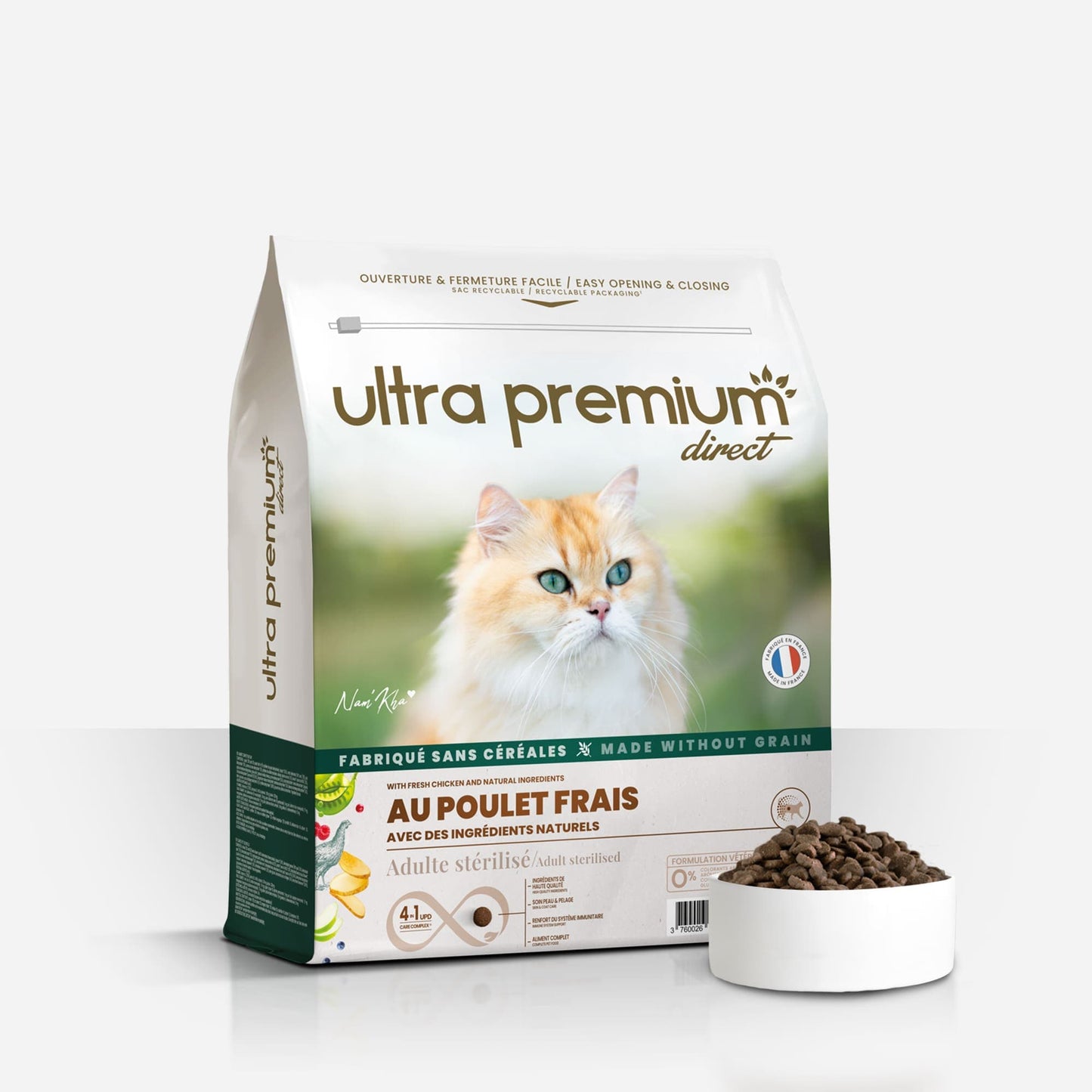 Ultrapremium Ultrapremium Croquettes sans céréales au poulet frais pour chat stérilisé