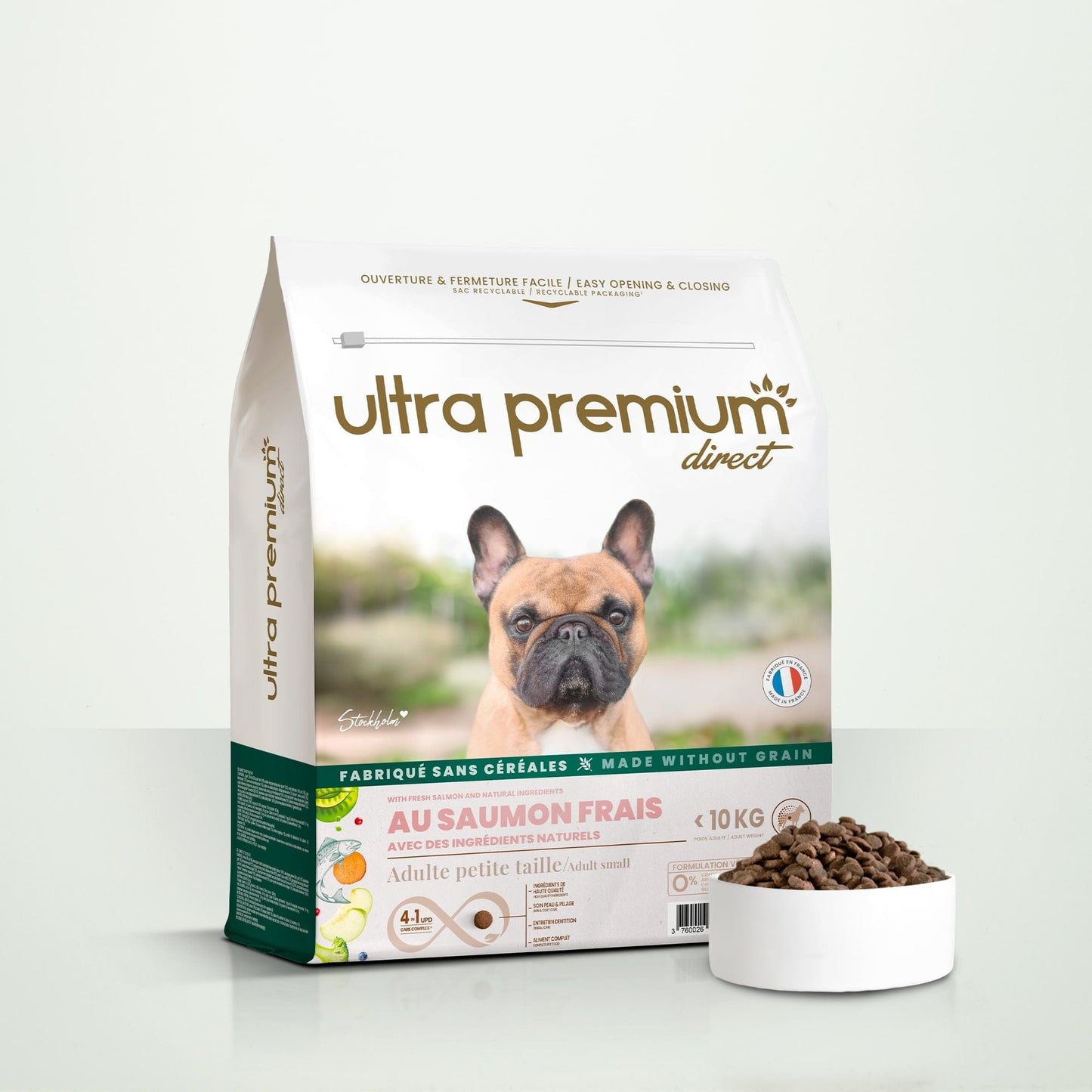 Ultrapremium Ultrapremium Croquettes sans céréales au saumon frais pour chien adulte de petite taille (<10kg)