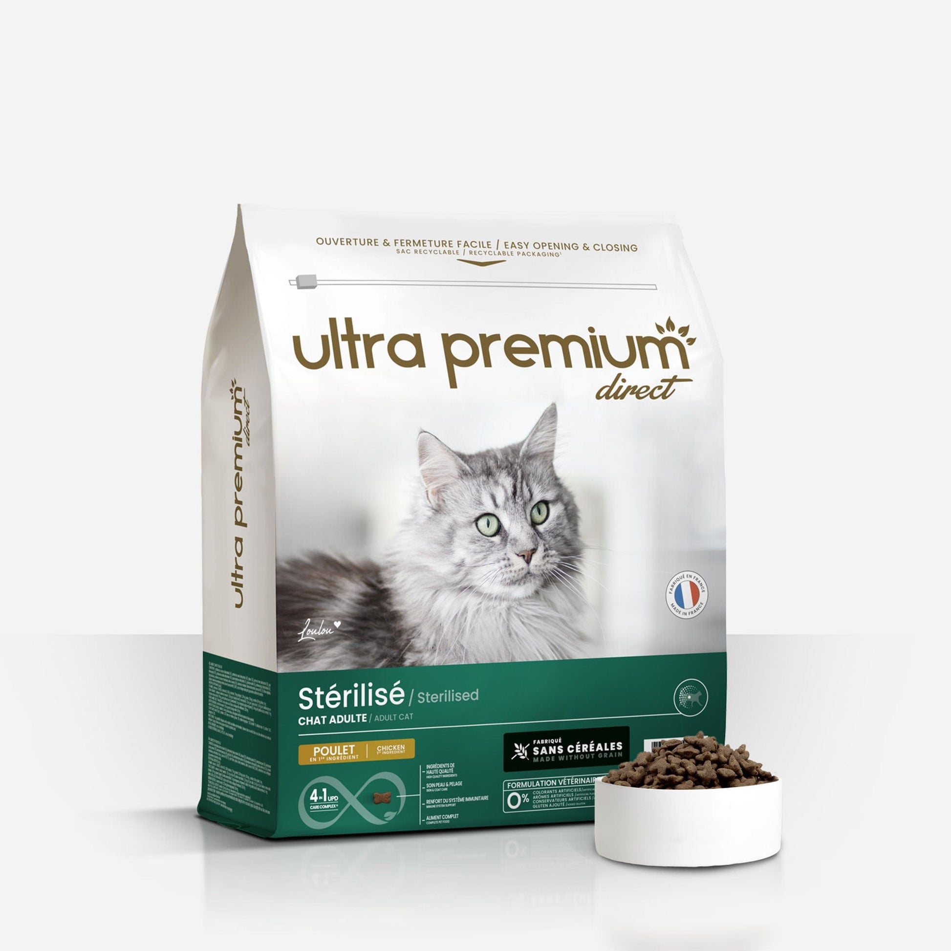 Ultrapremium Ultrapremium Croquettes Sans Céréales pour Chat Adulte Stérilisé ou d'intérieur