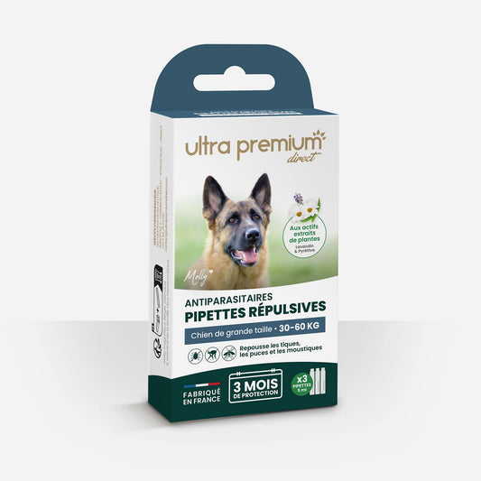 Ultrapremium Ultrapremium Pipettes répulsives Antiparasitaires pour chien de grande taille (30 à 60 kg)