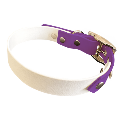 Collier Bicolore en BioThane®  19 mm – coloris personnalisable